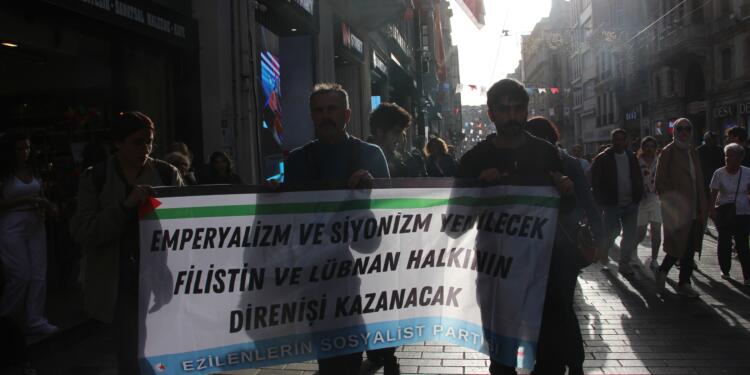 ESP üyelerinden Filistin ve Lübnan için yürüyüş