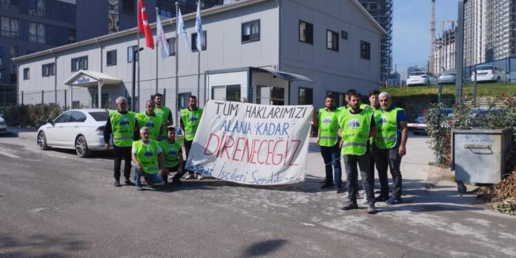 İnşaat işçileri gasp edilen hakları için eylemde
