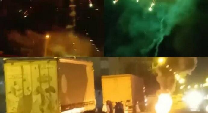 Qoser’de havai fişekli protesto