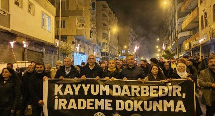 Kerboran’da kayyım protestosu: Tecridi kaldırın, barış için uzanan eli tutun