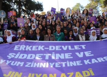 TJA’dan Mêrdîn’de 25 Kasım yürüyüşü: Tecridi kırarak özgürleşeceğiz
