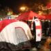 Gürcistan’da protestocular çadır kurdu
