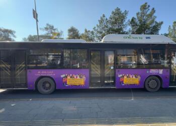 Amed’de belediye otobüsleri mora boyandı