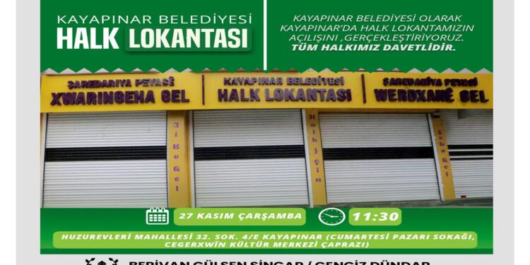 Peyas Belediyesi’nden Halk Lokantası