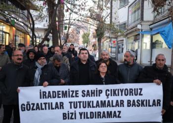 Eşbaşkan Orhan’ın tutuklanması protesto edildi