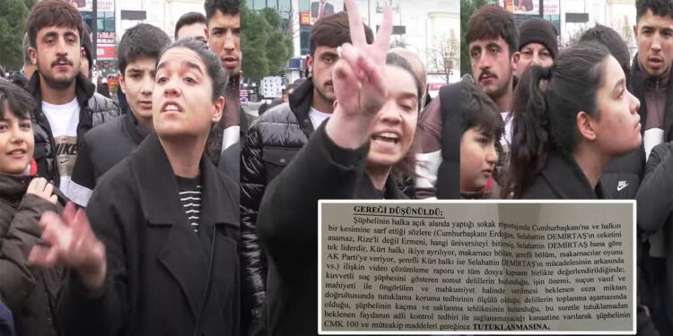 ‘Erdoğan, Demirtaş’ın ceketini asamaz’ diyen kadın tutuklandı