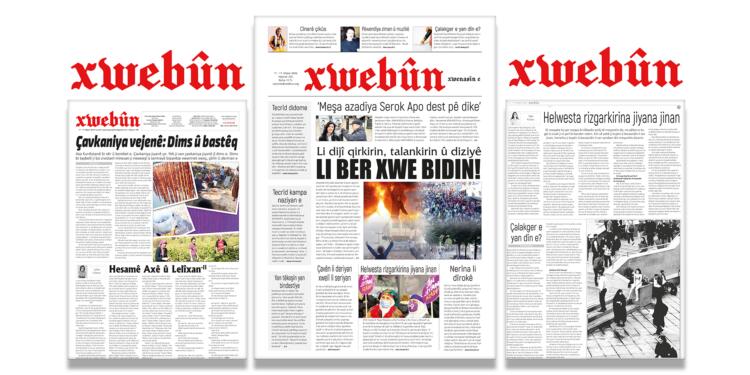  Xwebûn ‘Li ber xwe bidin’ manşetiyle çıktı