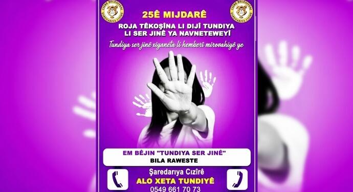 Cizîr Belediyesi’nden kadınlar için ‘Alo Şiddet’ hattı