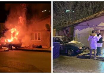 Edirne’de evin duvarına çarpan otomobil yandı: 4 kişi öldü