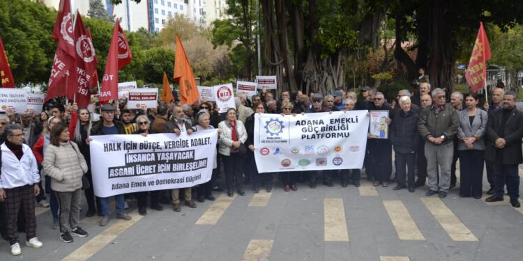 Adana’da asgari ücret protestosu: İnsanca yaşanacak ücret istiyoruz