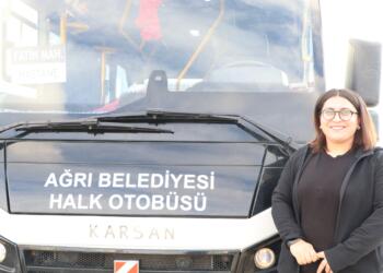 Agirî’nin ilk kadın otobüs şoförü