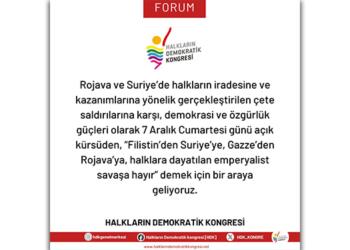 HDK’den ‘Emperyalist savaşa hayır’ forumu