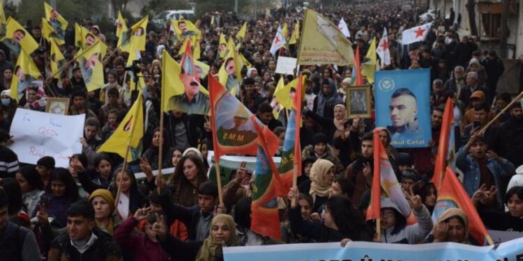 Kobanê’de QSD’ye destek yürüyüşü yapıldı