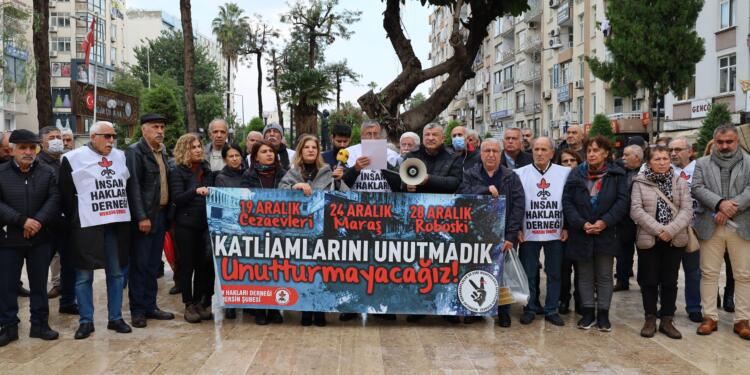 İHD Mersin: Katliamlarla yüzleşin