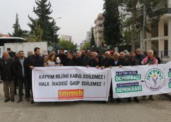 TMMOB’dan Xelfetî kayyım nöbetine ziyaret