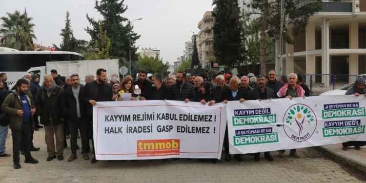 TMMOB’dan Xelfetî kayyım nöbetine ziyaret
