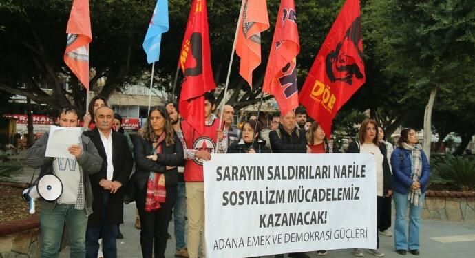 Adana’da ESP’lilerin tutuklanması protesto edildi