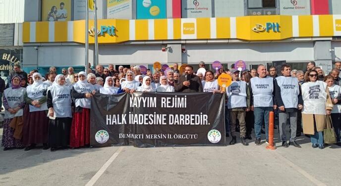 Akdeniz Belediyesi’nde kayyıma karşı nöbet: Mücadelemiz sürecek
