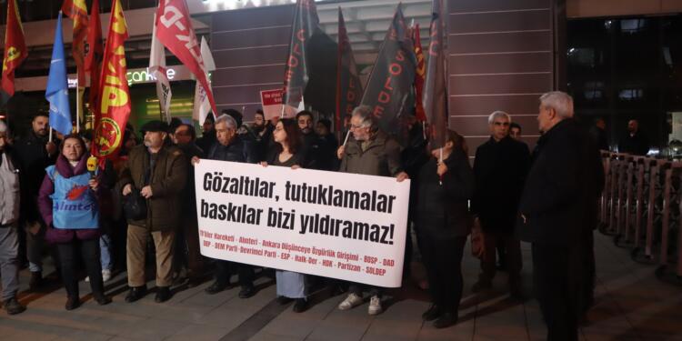 ESP’ye gözaltılar Ankara’da protesto edildi