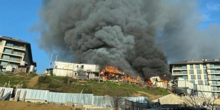 Üsküdar’da işçilerin kaldığı konteynerde yangın çıktı