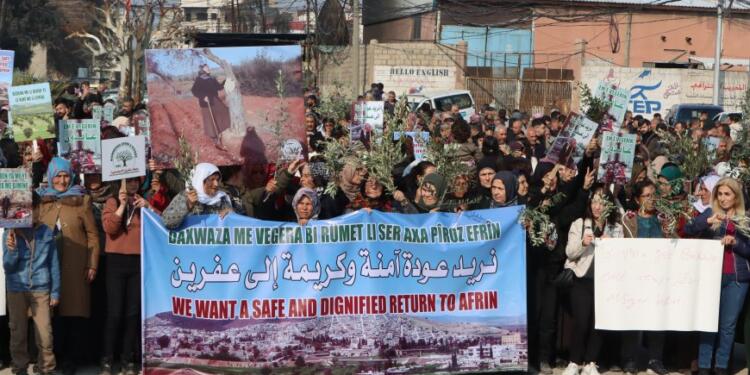 Topraklarından edilen Efrînlilerden BM’ye mektup