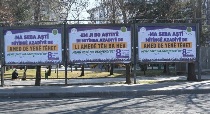 Amed 8 Şubat mitingine hazırlanıyor: Özgürlüğün sesi yükselecek