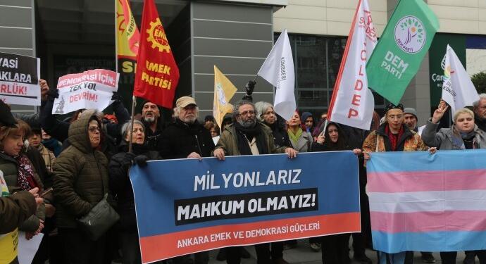 Gözaltı ve tutuklamalar Ankara’da protesto edildi