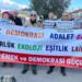 Foça’da kayyımlar ve tutuklamalar protesto edildi