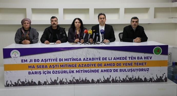 Amed mitingine çağrı: Hep birlikte özgürlüğü örgütleyelim