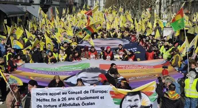 Strazburg’da ‘Öcalan’a özgürlük’ talebi yankılandı