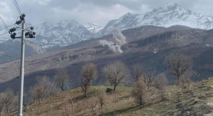 Amediye kırsalı bombalandı