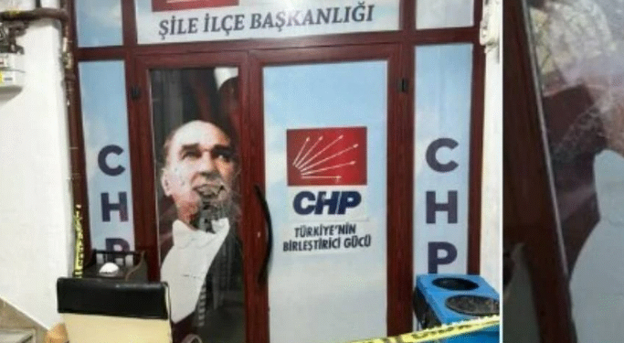 CHP Şile İlçe Binasına taşlı saldırı