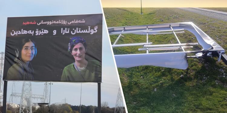 Silêmanî’de 2 kadın gazetecinin fotoğrafına saldırı