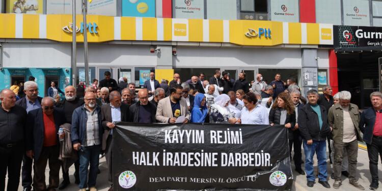 Akdeniz’deki kayyım nöbetinde gözaltılara tepki gösterildi