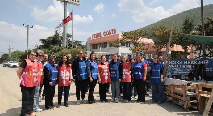 DEM Kadın Meclisi Temel Conta işçilerini ziyaret etti