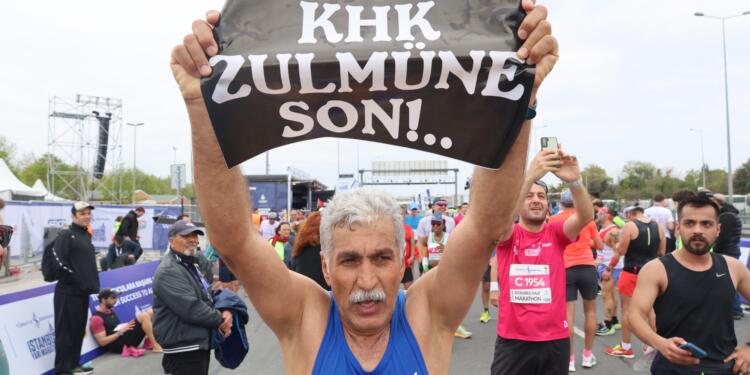 İstanbul Maratonu’nda eylem: KHK zulmüne son