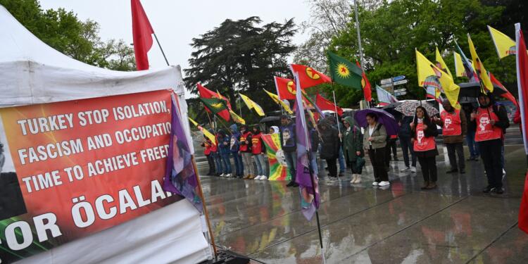 Cenevre’deki eylemde Abdullah Öcalan’ın özgürlüğü talep edildi