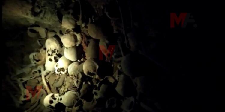 Kilisenin altında yüzlerce kafatası ve kemik çıktı