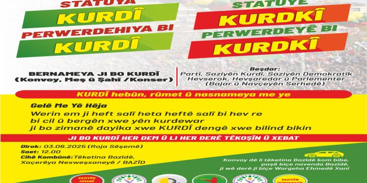 ‘Kürtçeye statü’ yürüyüşü düzenlenecek