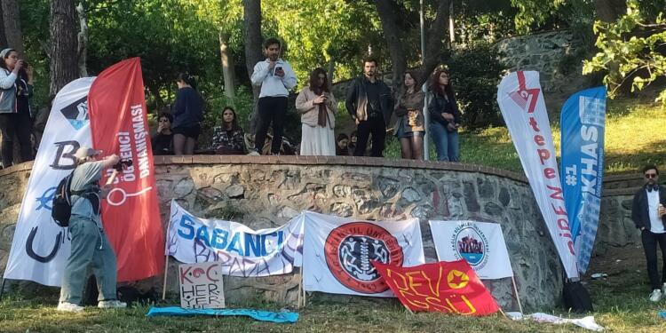 İstanbul’da öğrenciler tutuklu arkadaşları için eylem yaptı