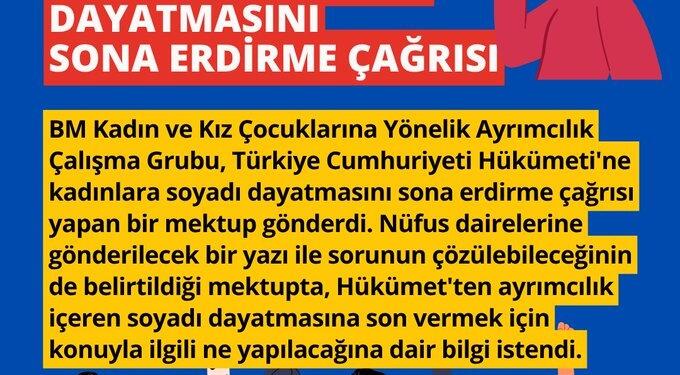 BM’den Türkiye’ye ‘kadınlara soyadı dayatması’ mektubu