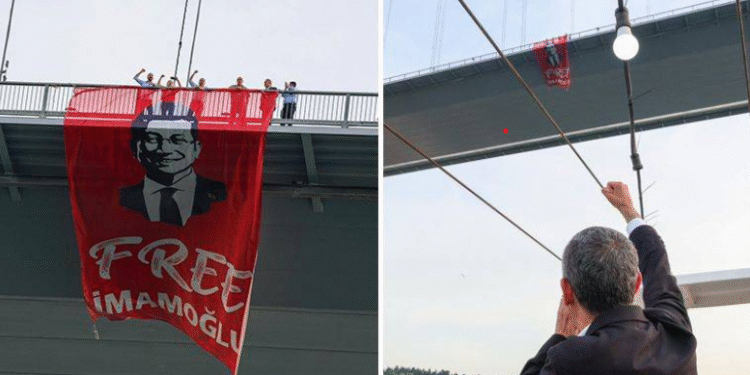 ‘İmamoğlu’na Özgürlük’ pankartına soruşturma başlatıldı