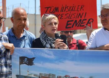 Mersin Limanı’nda protesto: İsrail’le anlaşmalara son