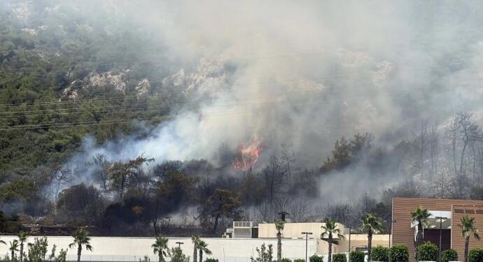 Bodrum’da yangın çıktı