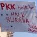 Wan’da ‘PKK halktır halk burada’ pankartı