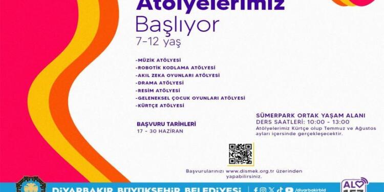 Amed’de çocuklar için atölyeler başlıyor