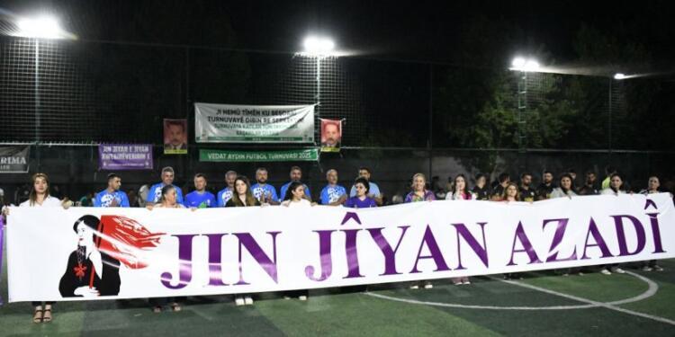 Turnuvada erkek şiddeti protesto edildi