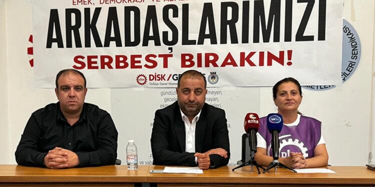 Sendika yöneticilerinin tutuklanmasına tepki