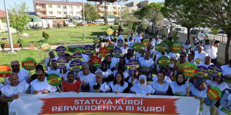 Wan ilçelerinde yürüyüş: Kürt halkının ulusal değerleri tanınsın