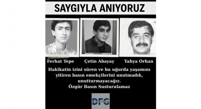 DFG gazeteci Ferhat Tepe, Çetin Abayay ve Yahya Orhan’ı andı